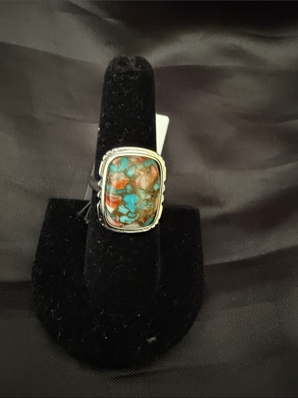 Turquoise and Brown Statement Ring - Women Jewelry